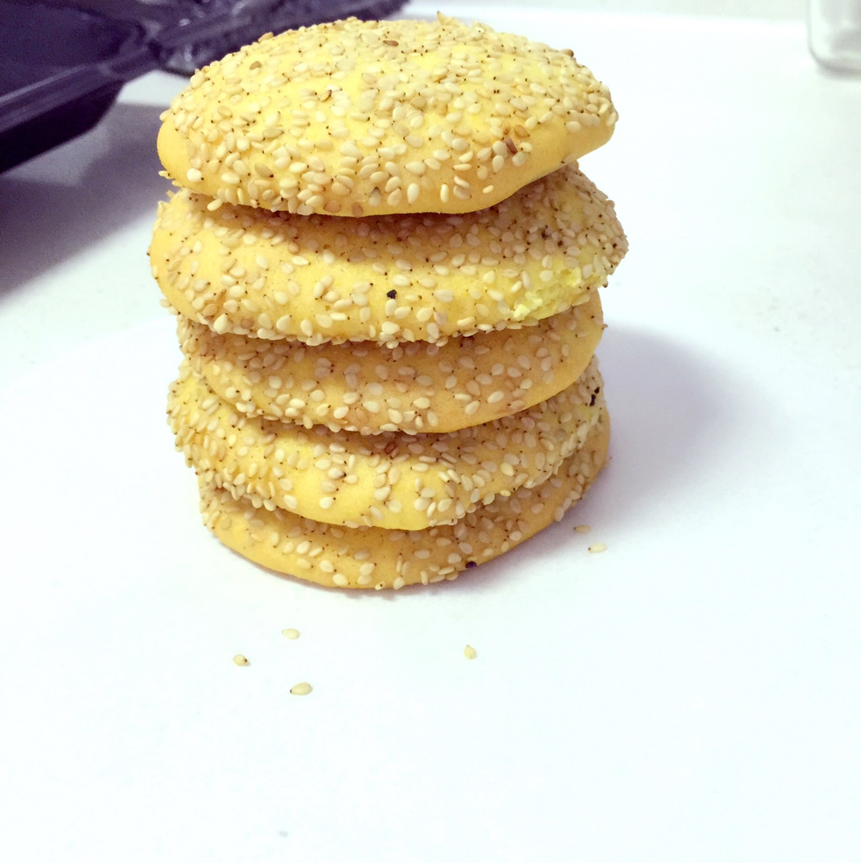 玉米面麻饼