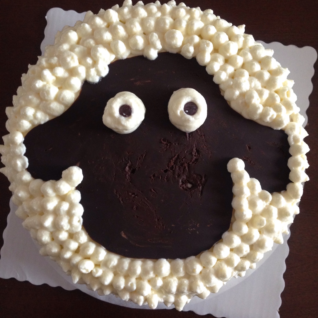 moon眠眠虫做的萌萌哒的肖恩羊咩咩蛋糕