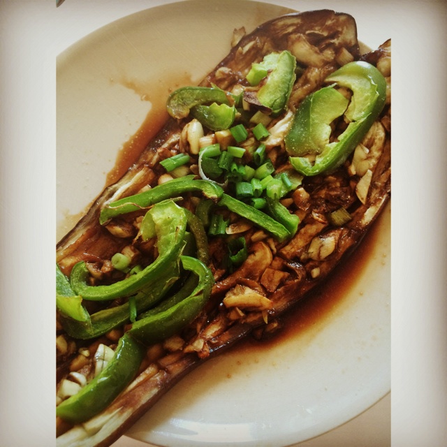 微波炉做出街头烧烤风的茄子