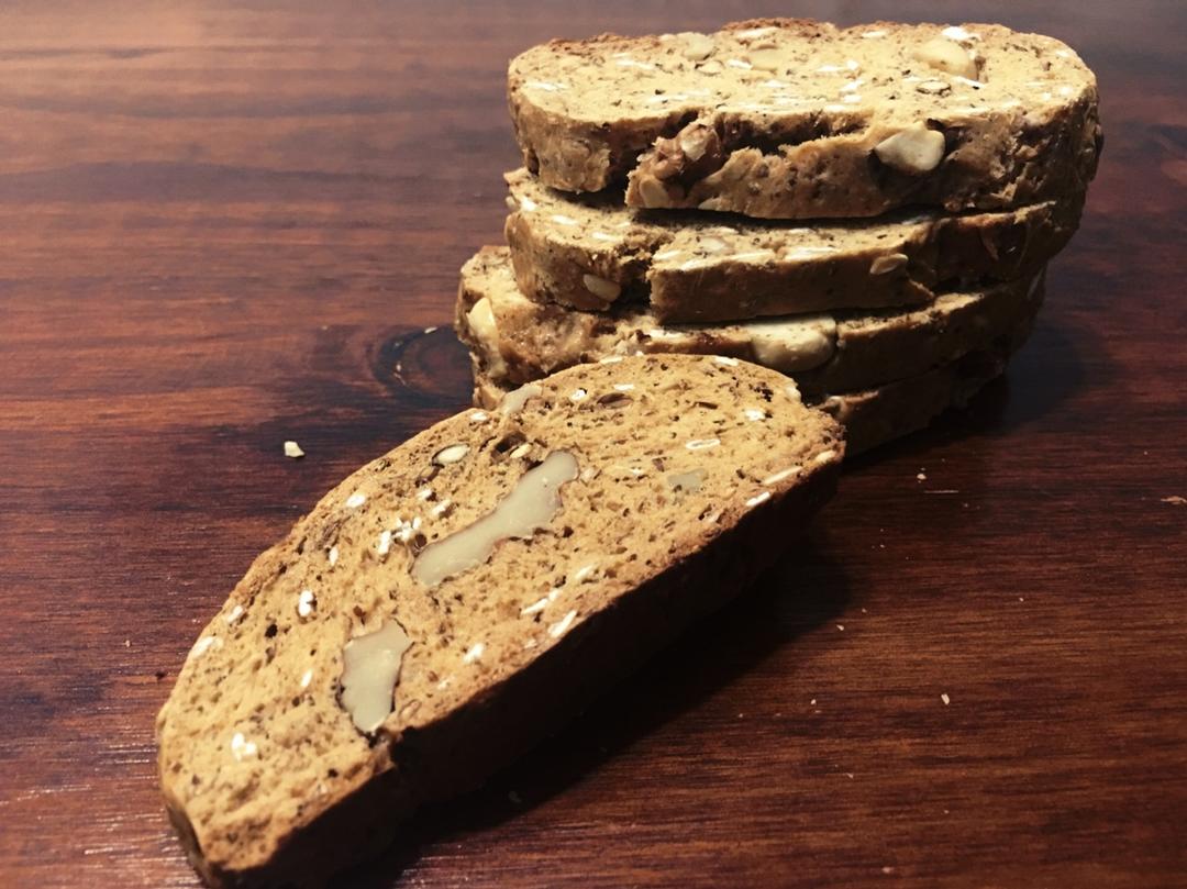 【健康零食】燕麦坚果意式脆饼