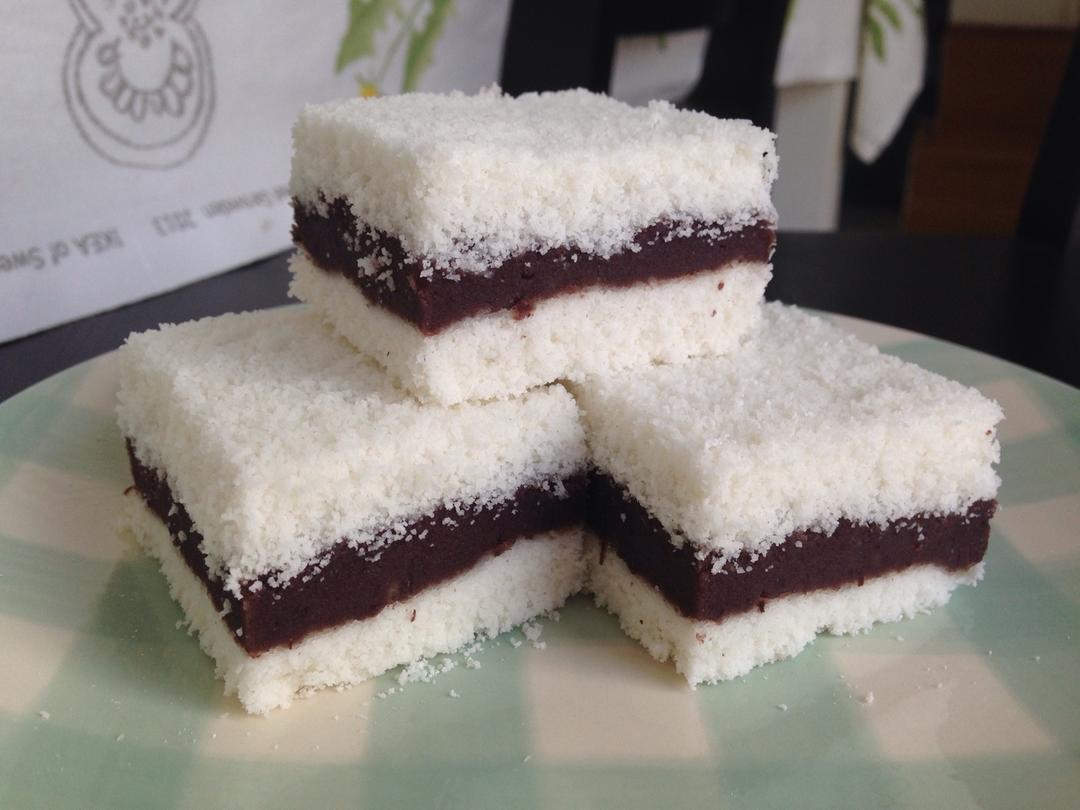 安妮烨子做的豆沙松糕