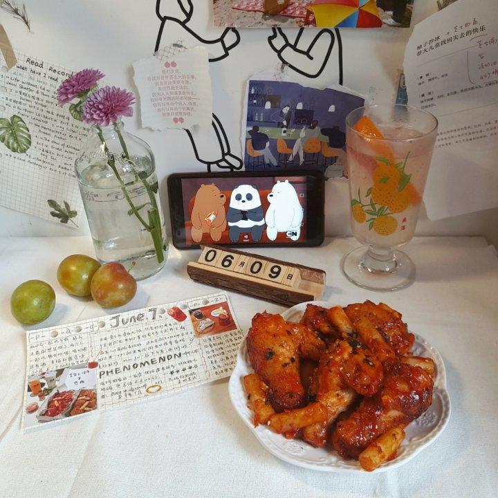 在家吃韩式炸鸡