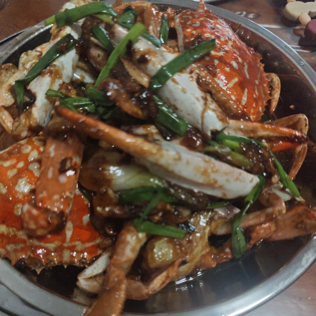 锅气十足🔥姜葱炒蟹