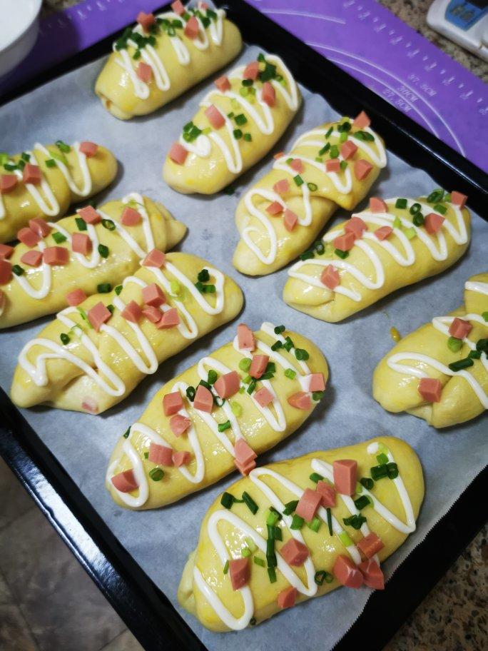 香葱火腿肉松面包