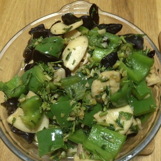 青椒素炒杏鲍菇