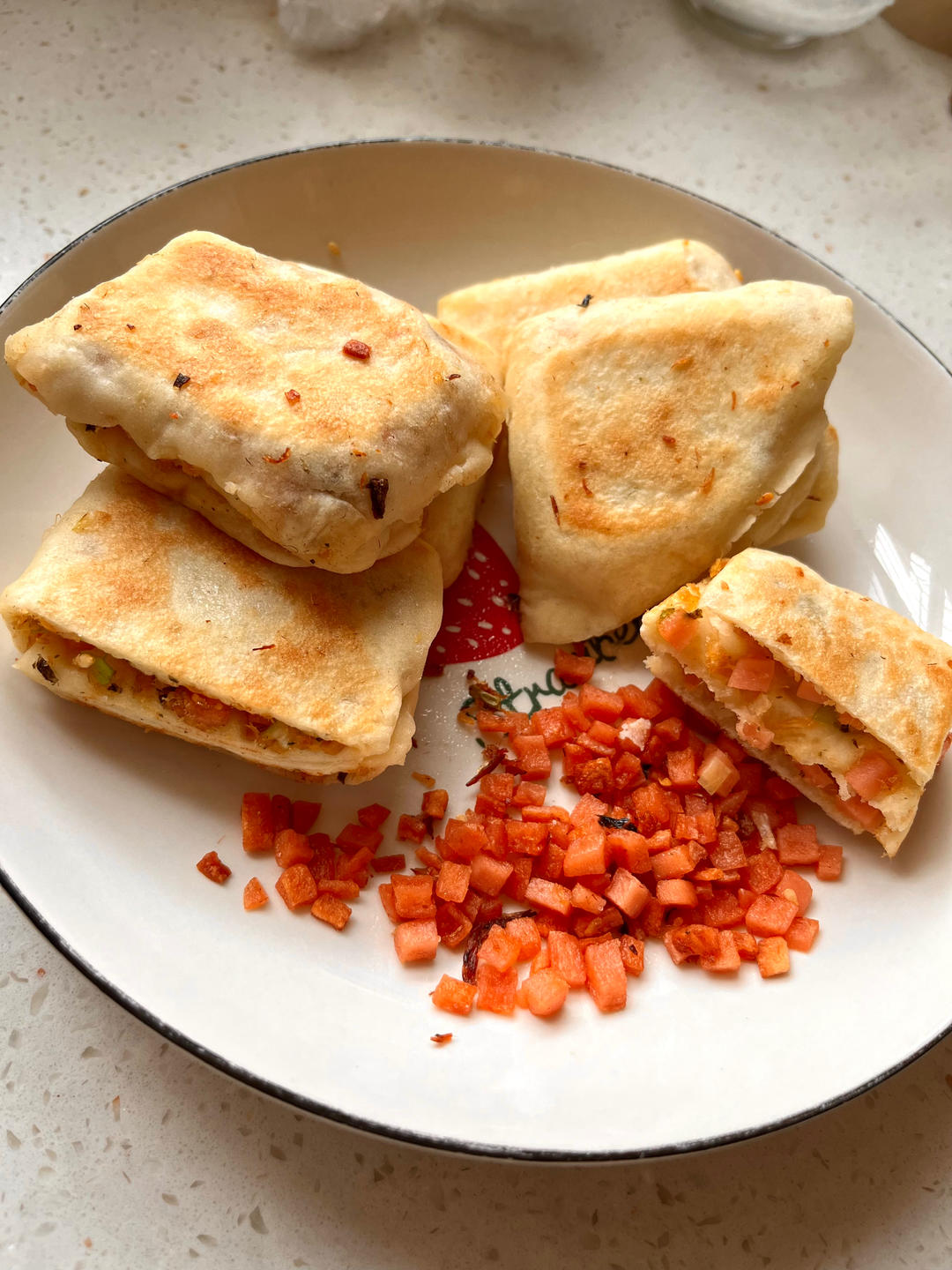 肉松火腿葱花饼