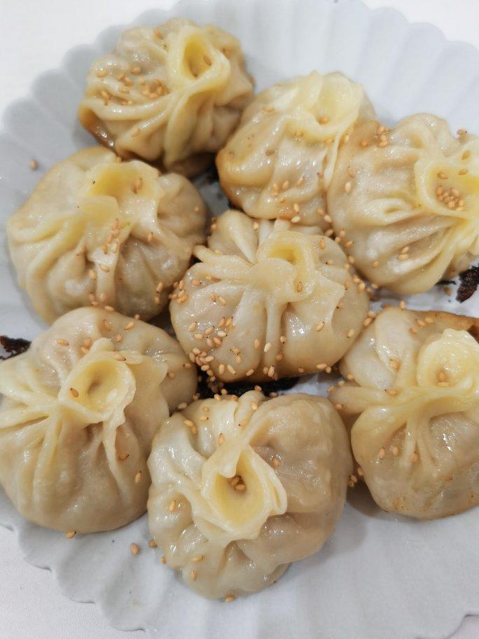 网红【水晶水煎包】一次就成功！