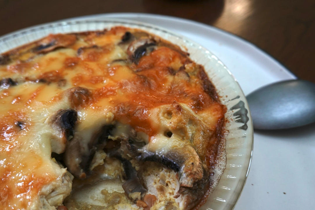 纳豆芝士焗豆腐