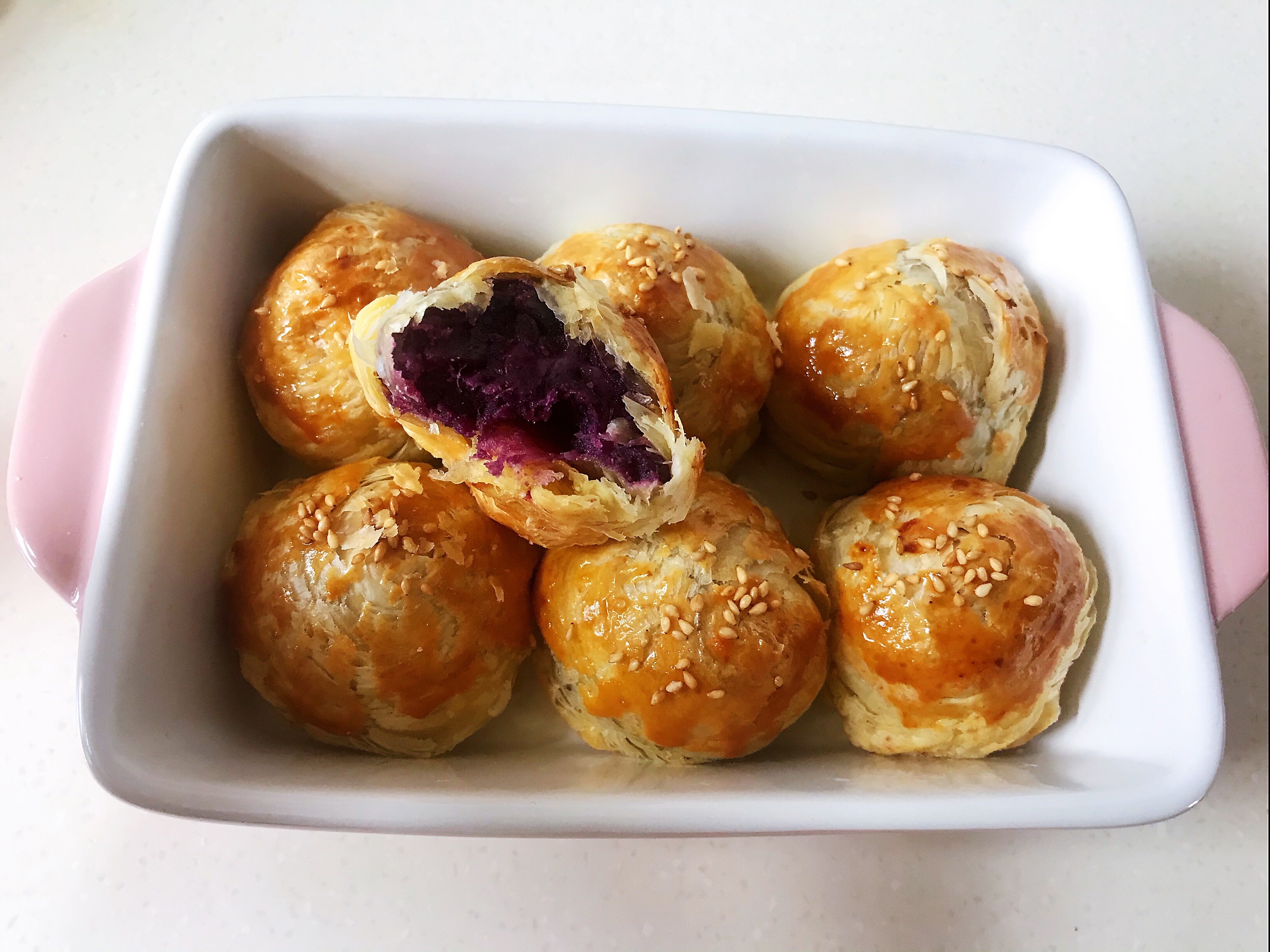 蛋挞皮紫薯酥～超级简单快手（榴莲酥各种酥）的做法