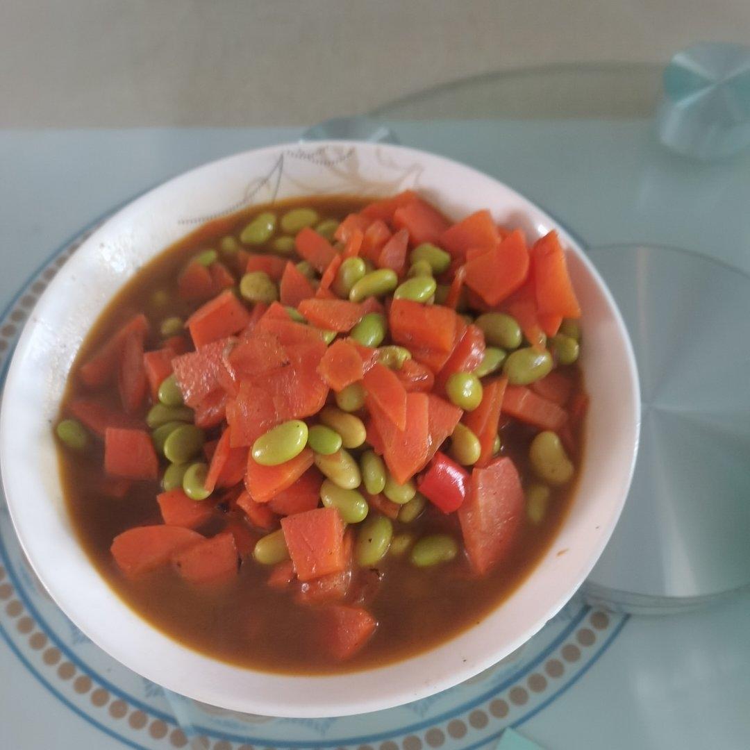毛豆炒胡萝卜（适合便当族）