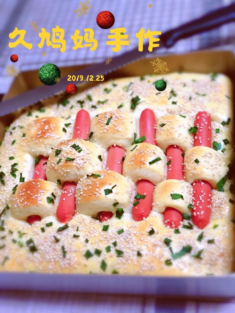 葱香火腿排包（一次发酵）