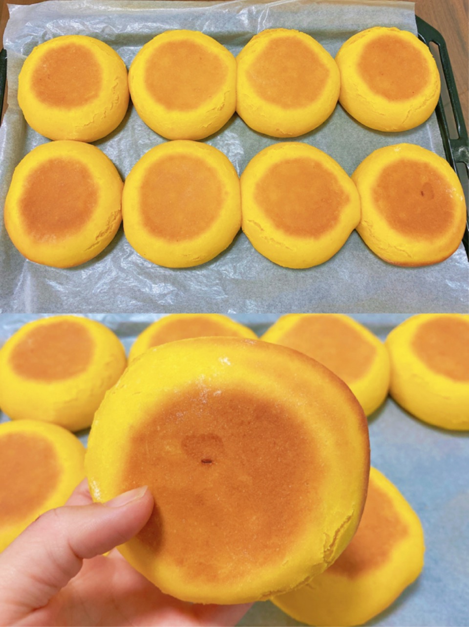 【东芝微蒸烤RD7000】烤箱版黄金南瓜饼的做法