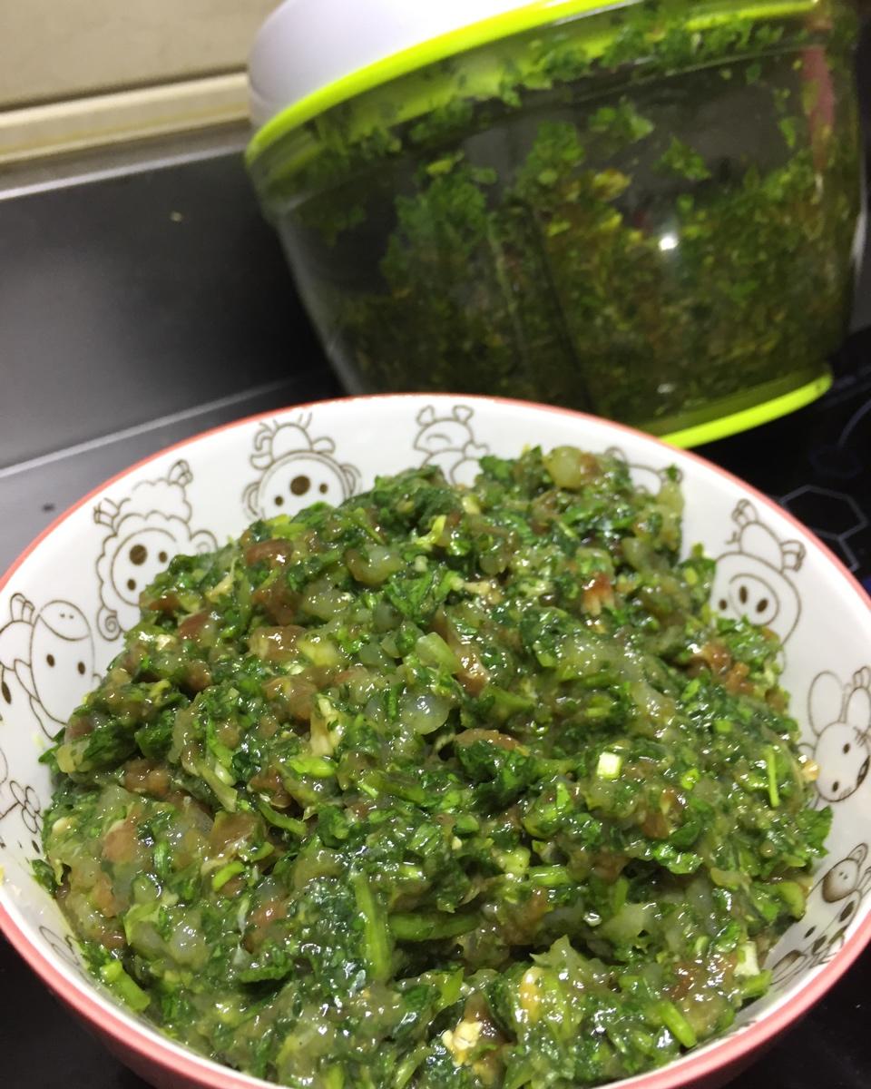 荠菜饺子馅（面包机搅出Q弹肉馅）