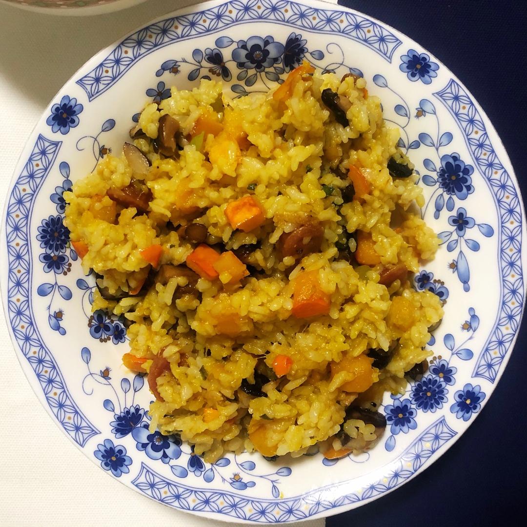 美味到不行的南瓜饭