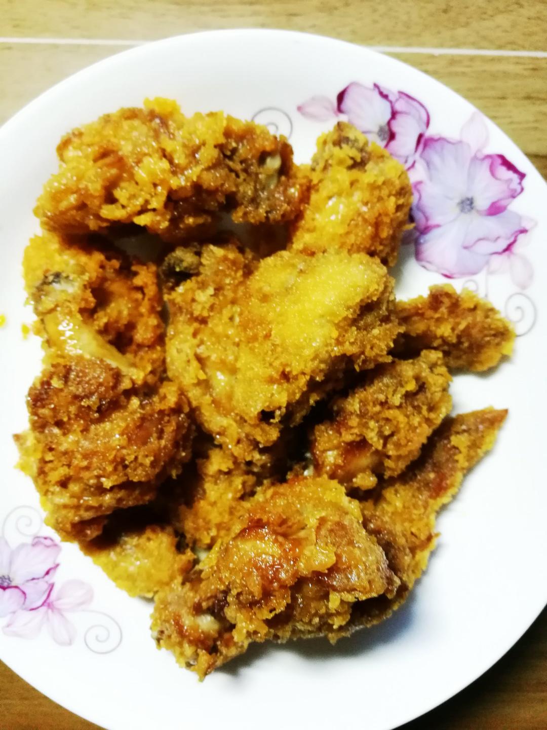 面包糠炸鸡翅