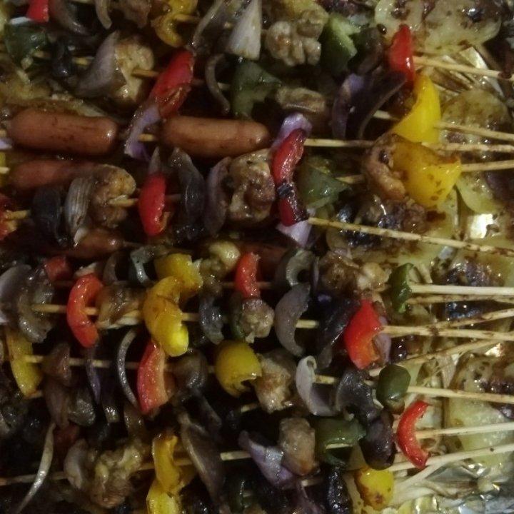 撸串串：牛肉串、鸡肉串