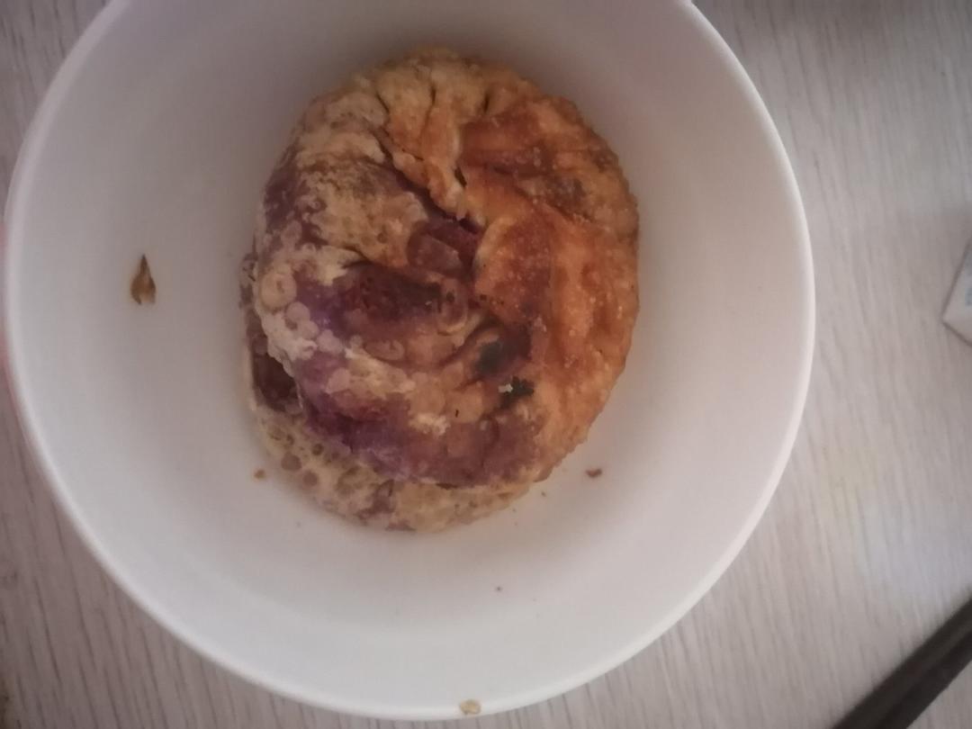 十分钟营养低脂早餐，无糖无油豆奶紫薯饼！！