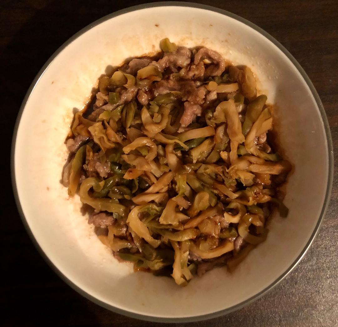 榨菜蒸牛肉
