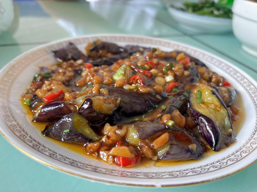 红烧肉沫茄子