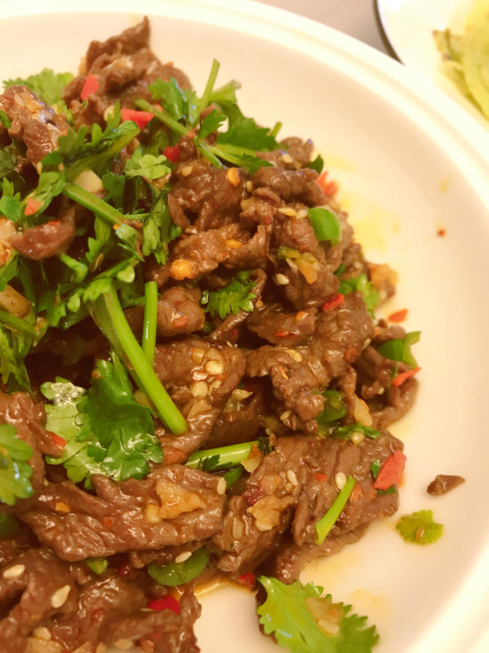 香嫩爽滑‼️香菜拌牛肉🔥这味道简直绝了