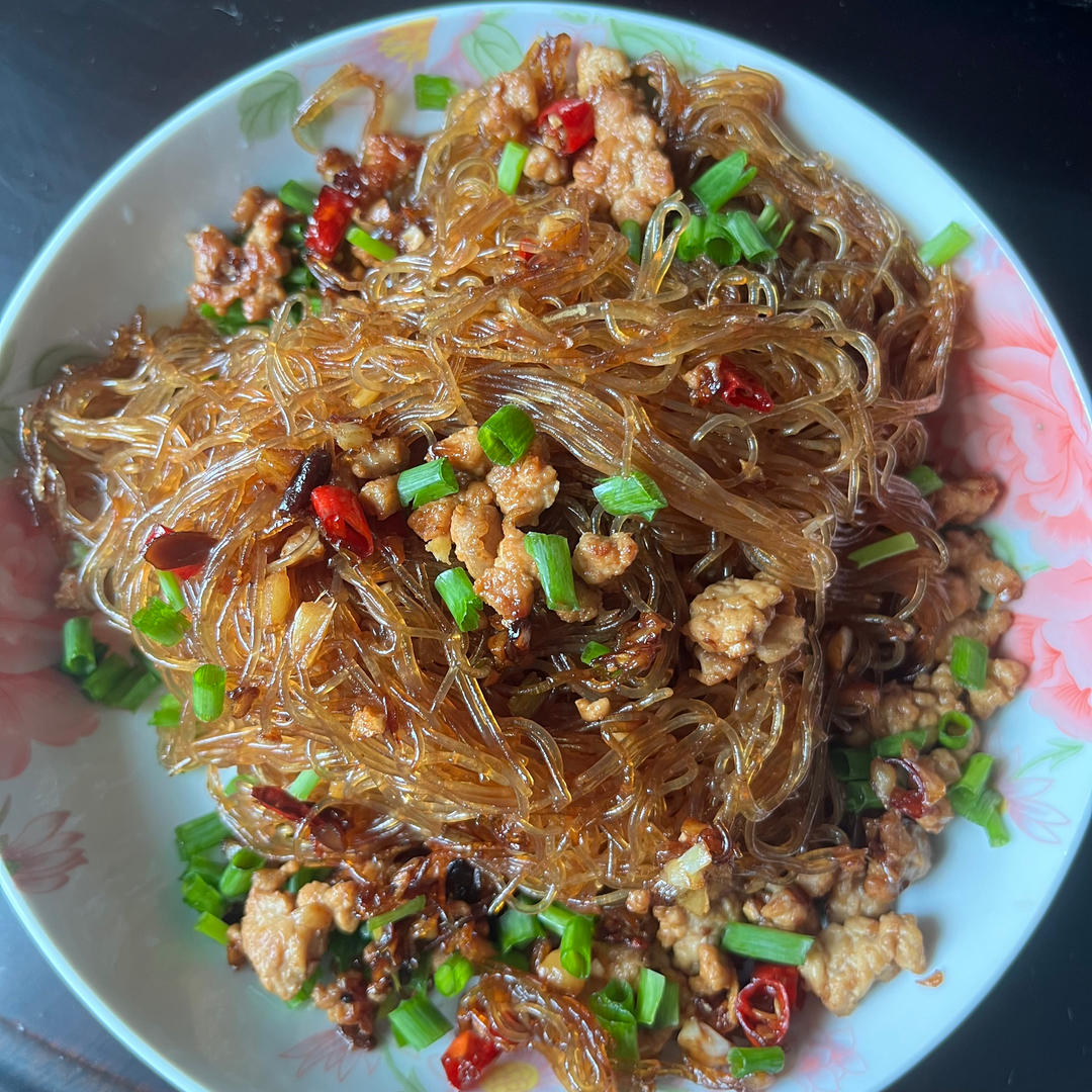 肉末粉丝煲（蚂蚁上树，干捞粉丝煲）