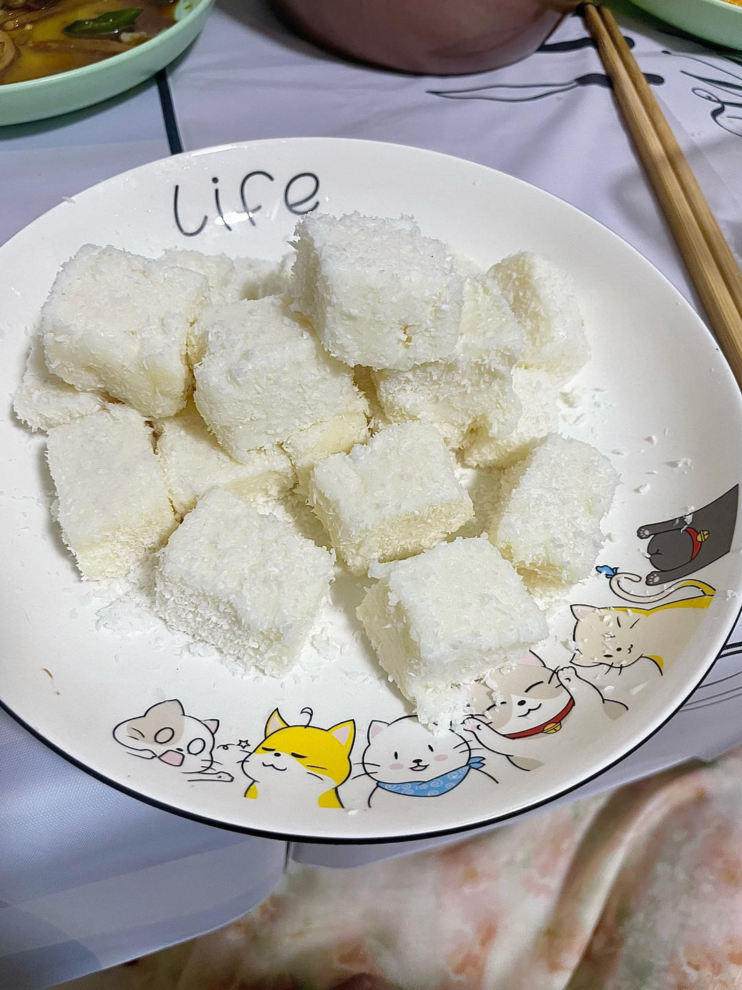 椰蓉牛奶小方（不用淡奶油，炼奶）