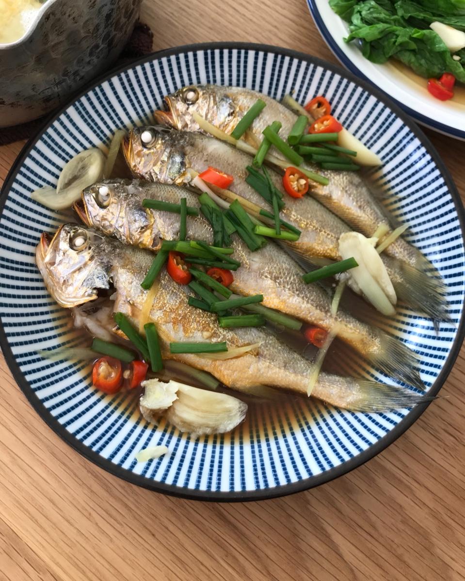 hahablues做的清蒸小黄鱼