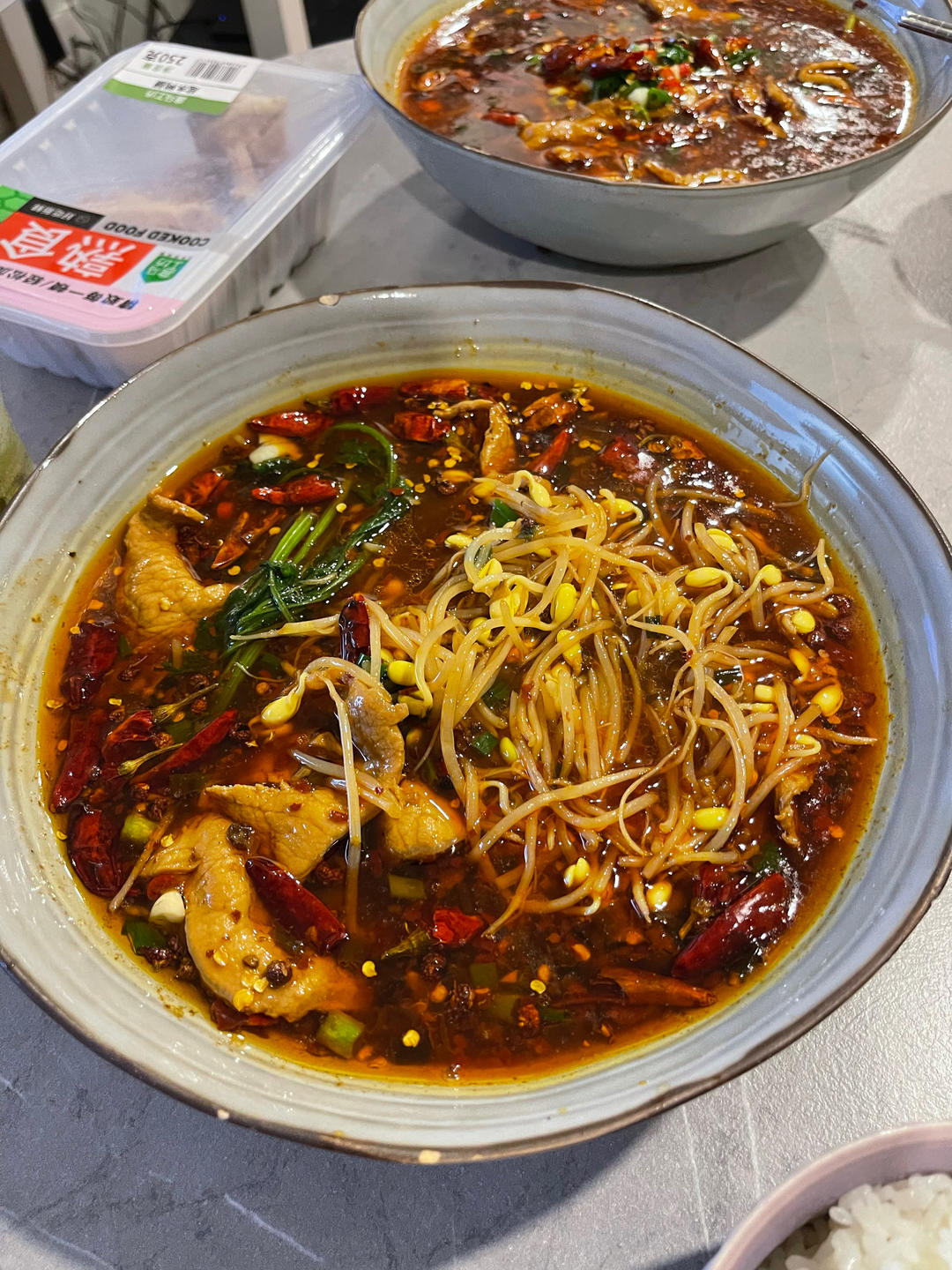 跟四川朋友学的水煮肉片 这也太香了！！