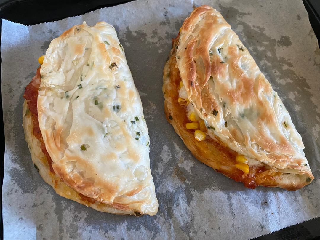 快手早餐 手抓饼版披萨