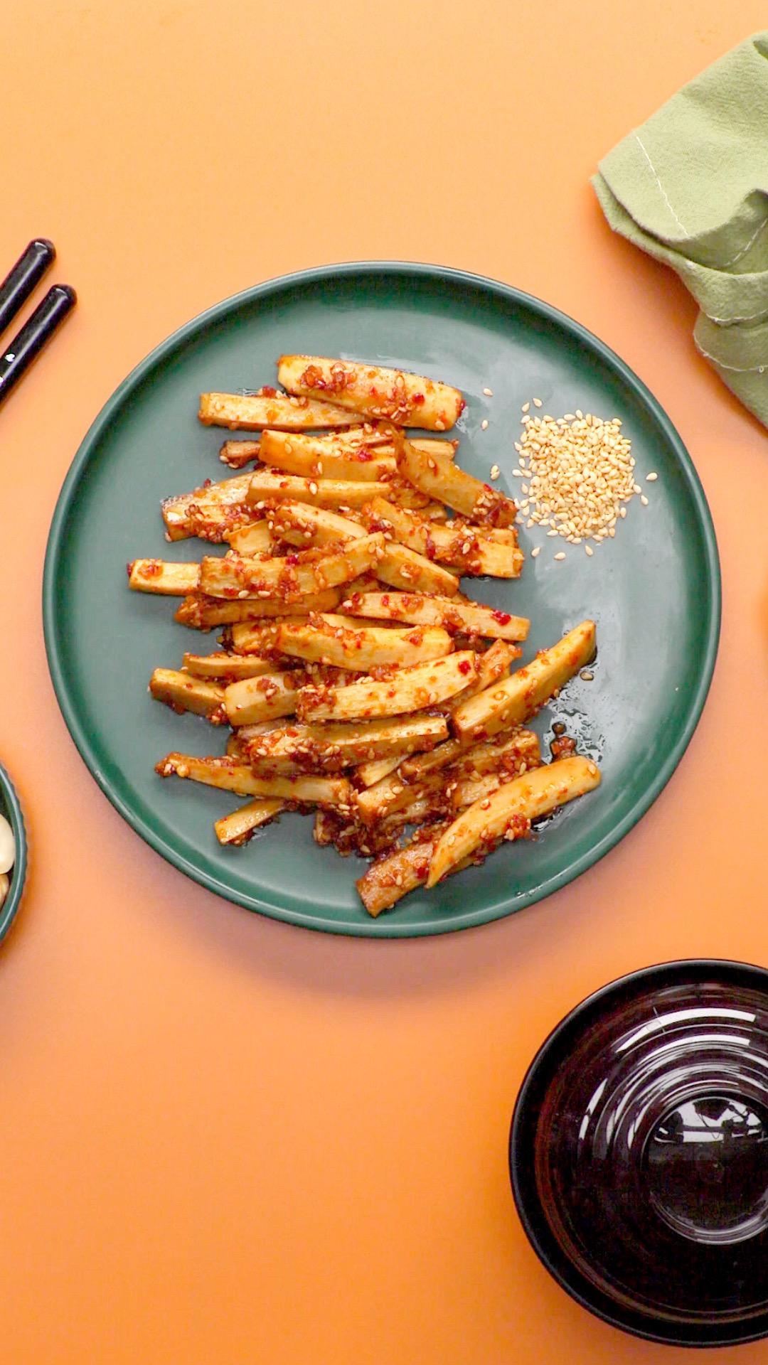 香辣杏鲍菇的做法