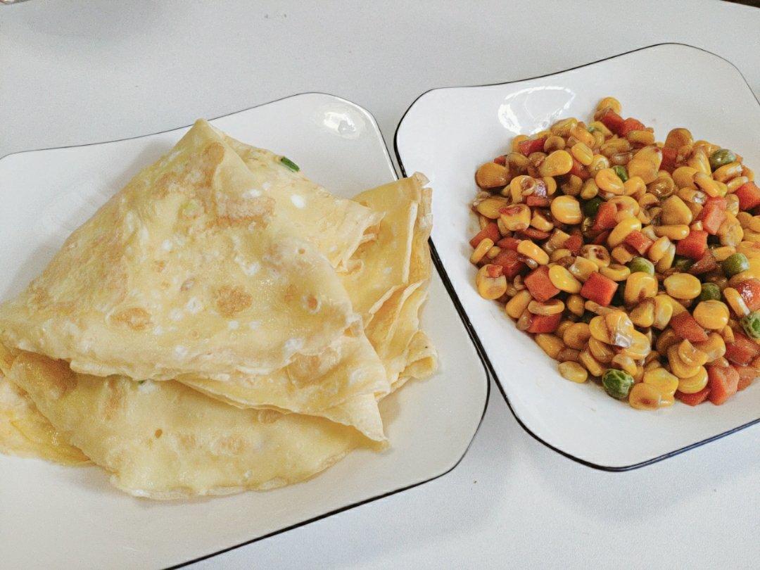 【小媳妇】家常软糯小葱花鸡蛋饼