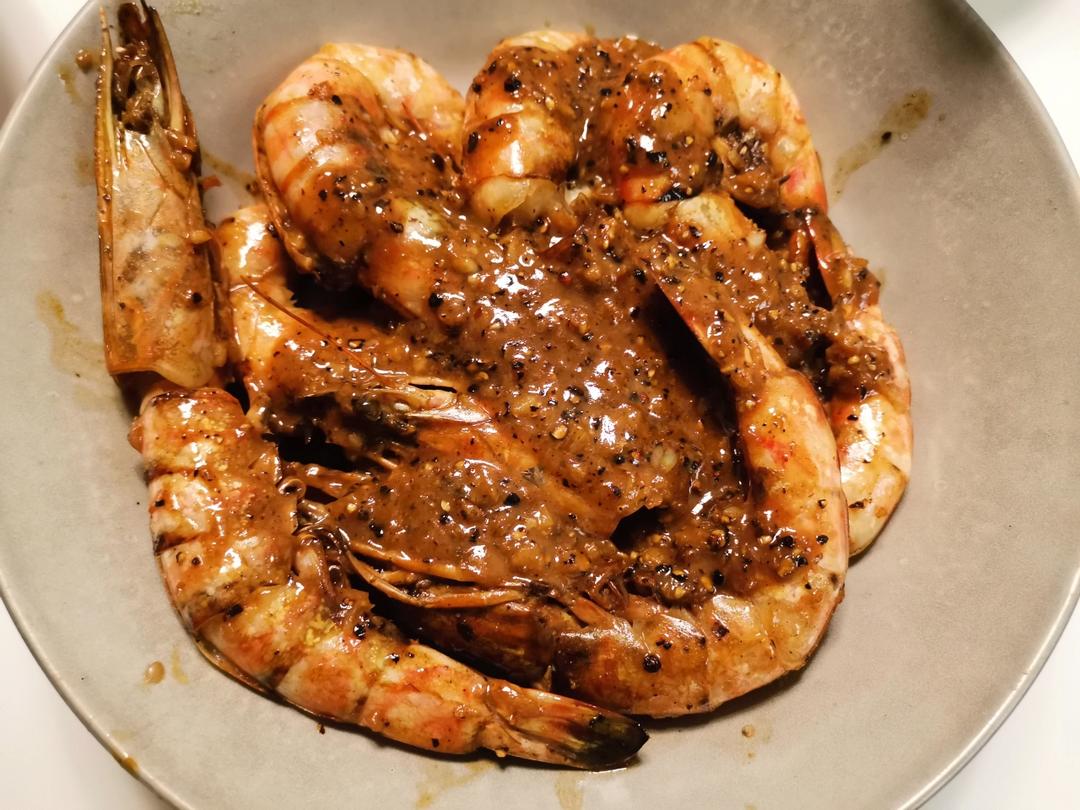 【山姆厨房】大蒜胡椒黑虎虾