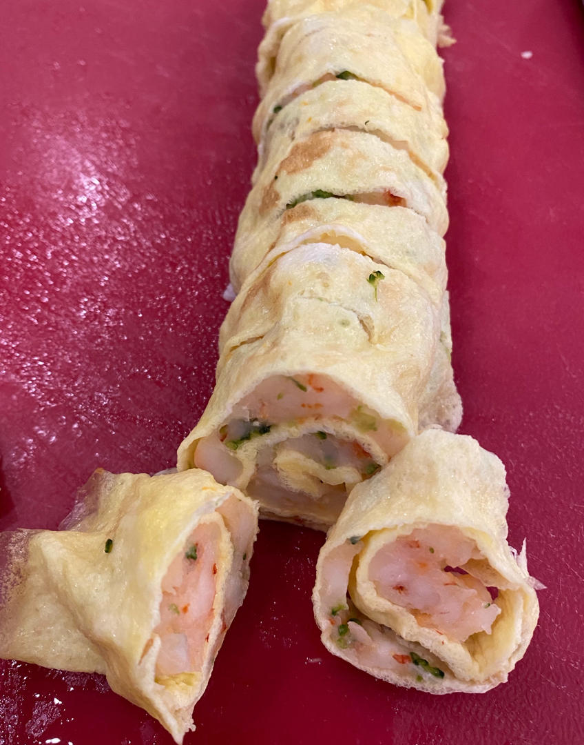鲜虾鸡蛋卷宝宝辅食精华一岁以上宝宝