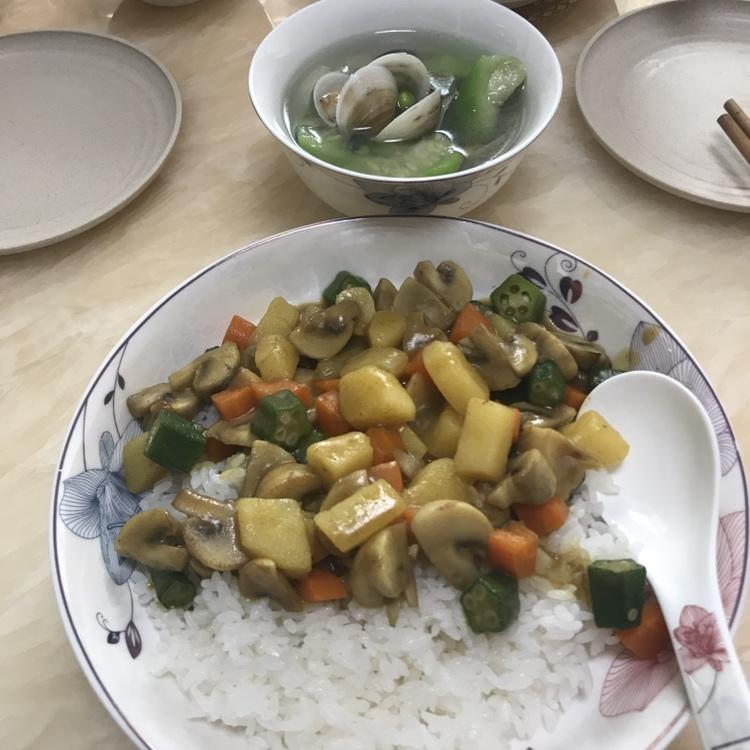 丝瓜毛豆蛤蜊汤（无油版）