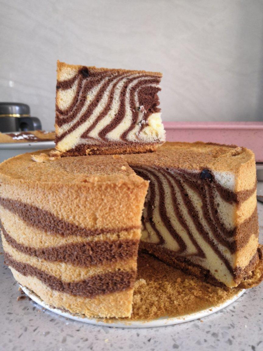 可可味——斑马纹戚风蛋糕