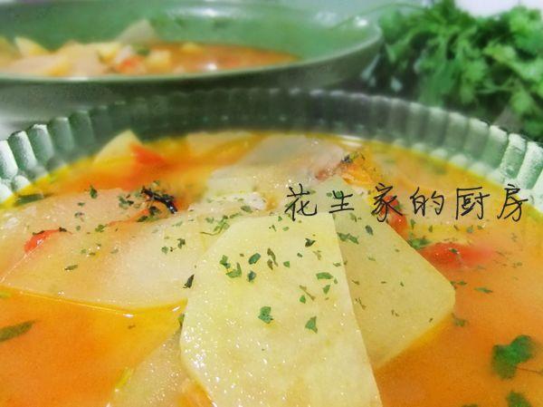 茄汁海米冬瓜土豆片儿素熬菜的做法