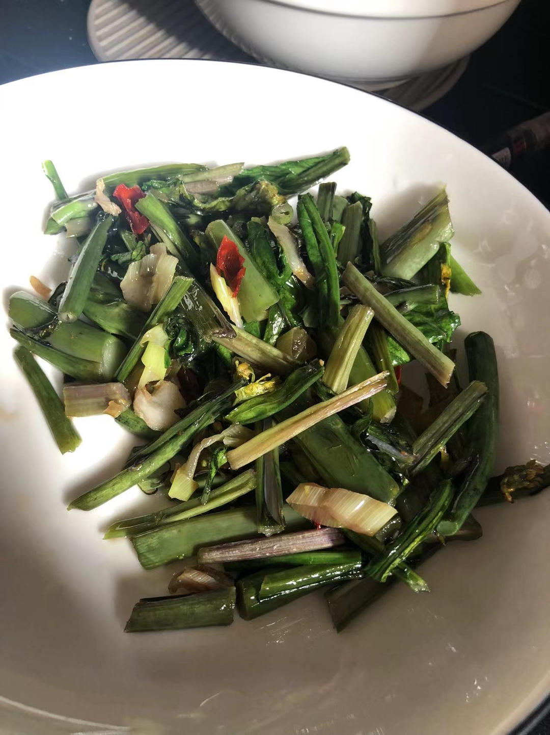 董太的私方菜--素炒紫菜苔