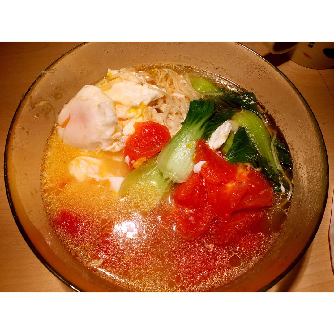 简单早饭西红柿鸡蛋挂面