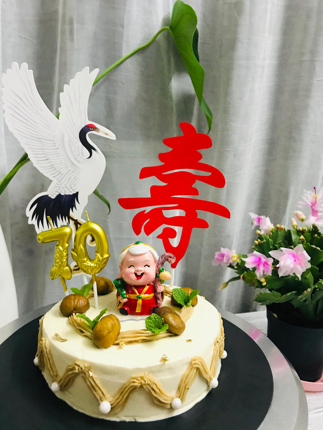 南瓜栗子巴斯克蛋糕🎃秋日氛围满满～