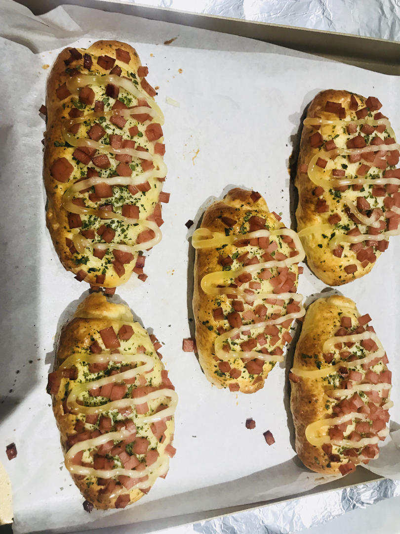 香葱火腿肉松面包