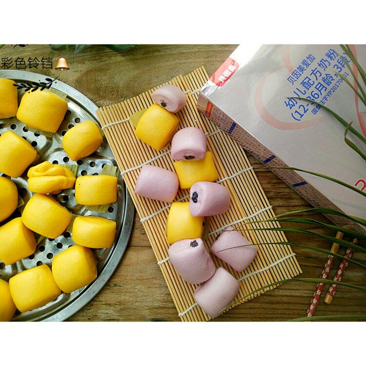 五彩奶香豆沙小馒头