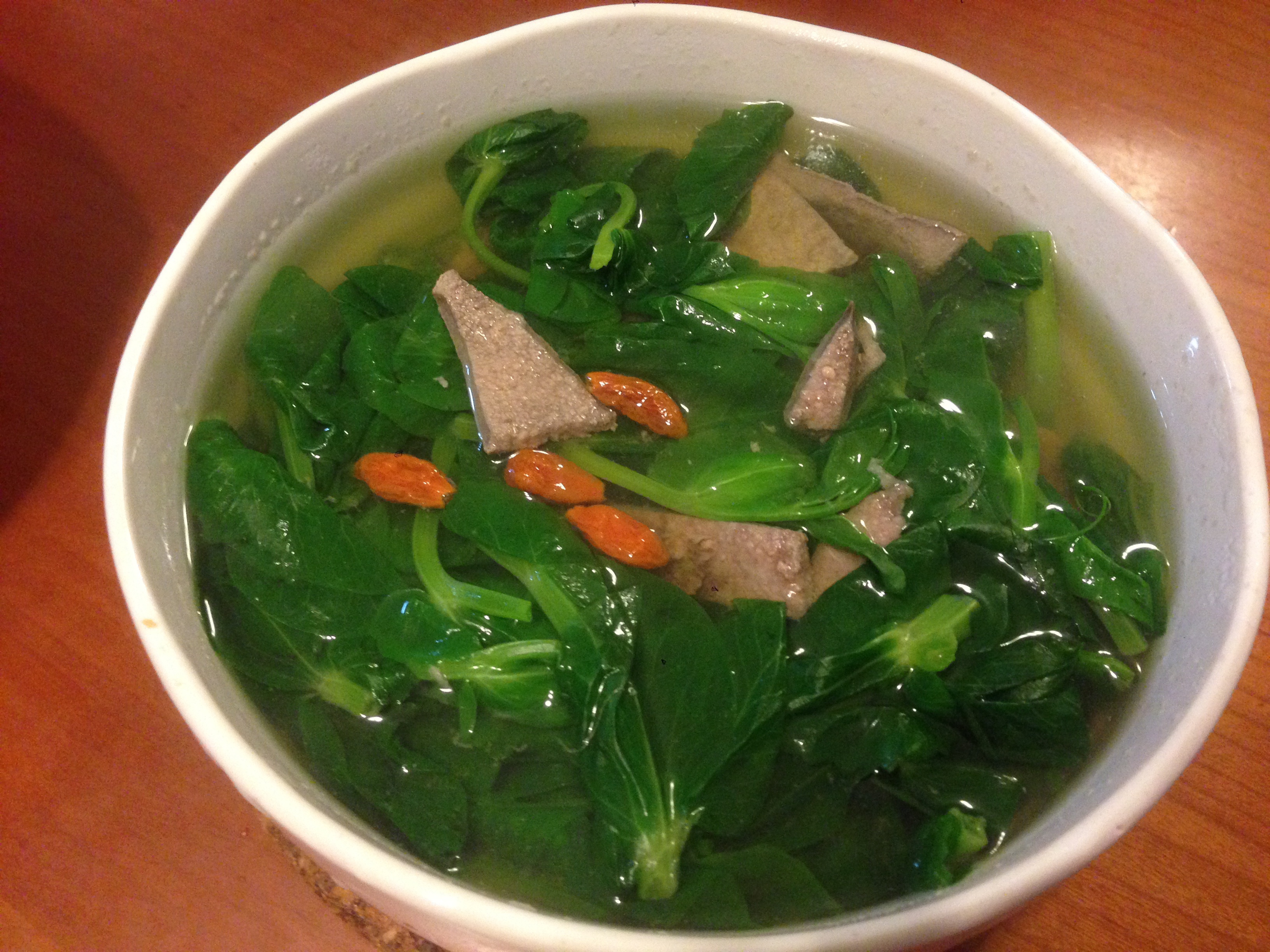 菠菜猪肝汤