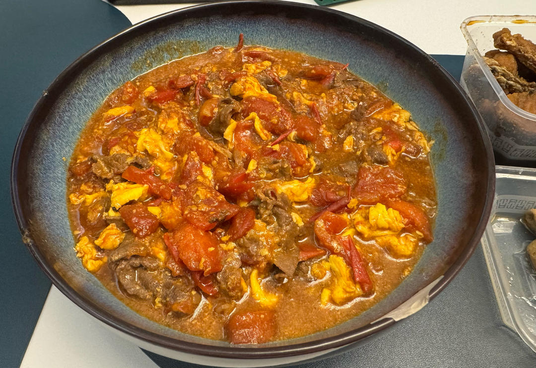 番茄滑蛋牛肉的做法