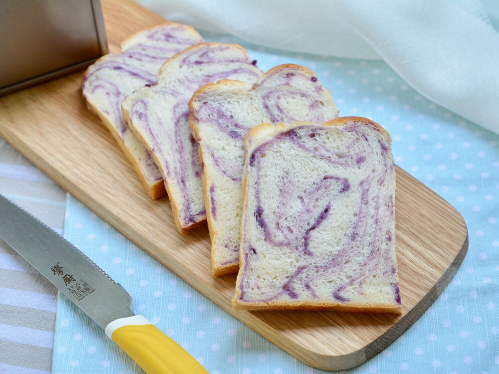 紫薯花纹吐司（中种）的做法 步骤20
