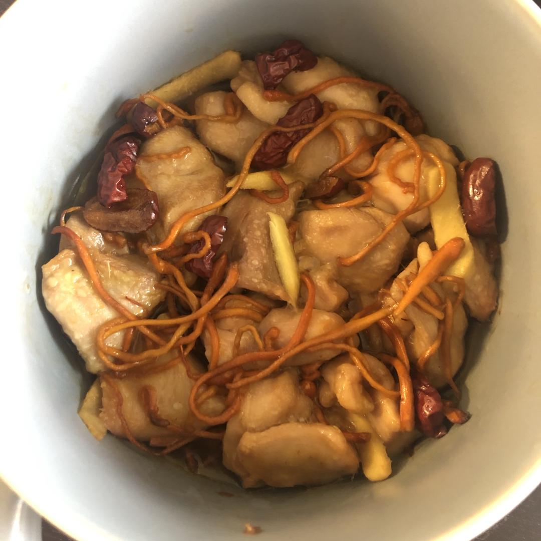 虫草花蒸鸡
