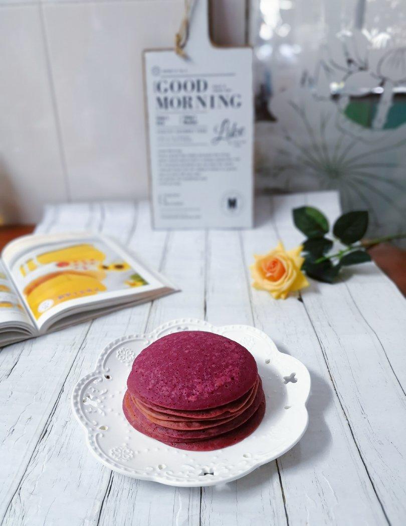 Pancake～火龙果松饼（无油低糖）