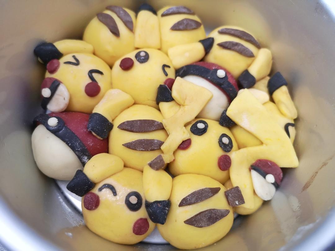南瓜卡通挤挤馒头(皮卡丘)⚡️⚡️⚡️的做法 步骤13