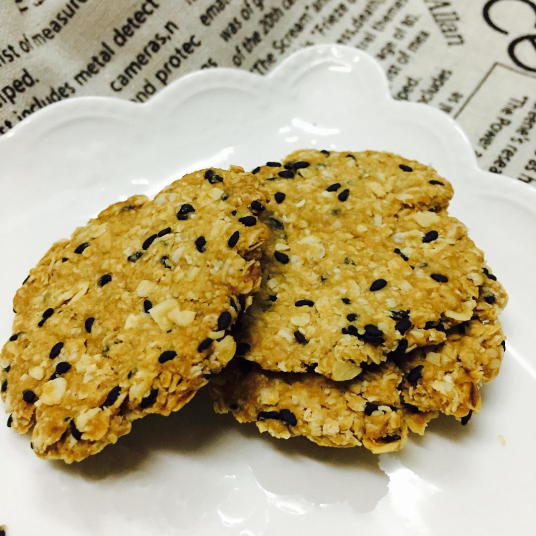 黑芝麻燕麦高纤饼干（无添加，另含植物油减脂配方）
