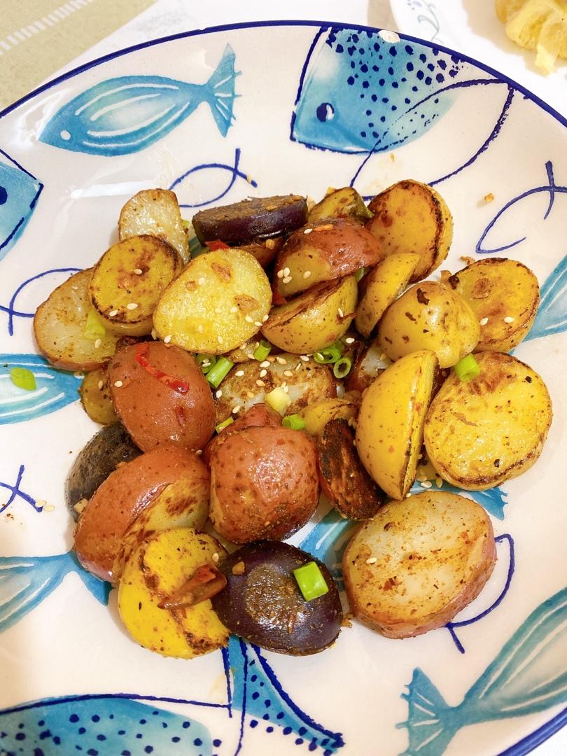 孜然香辣煎小土豆