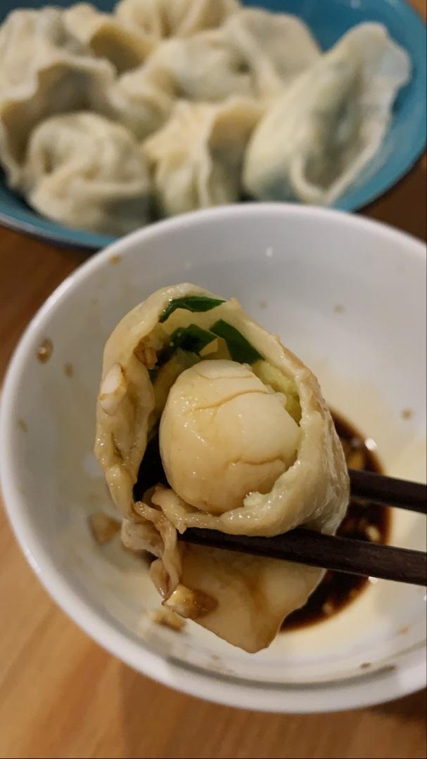 韭菜鸡蛋扇贝柱水饺